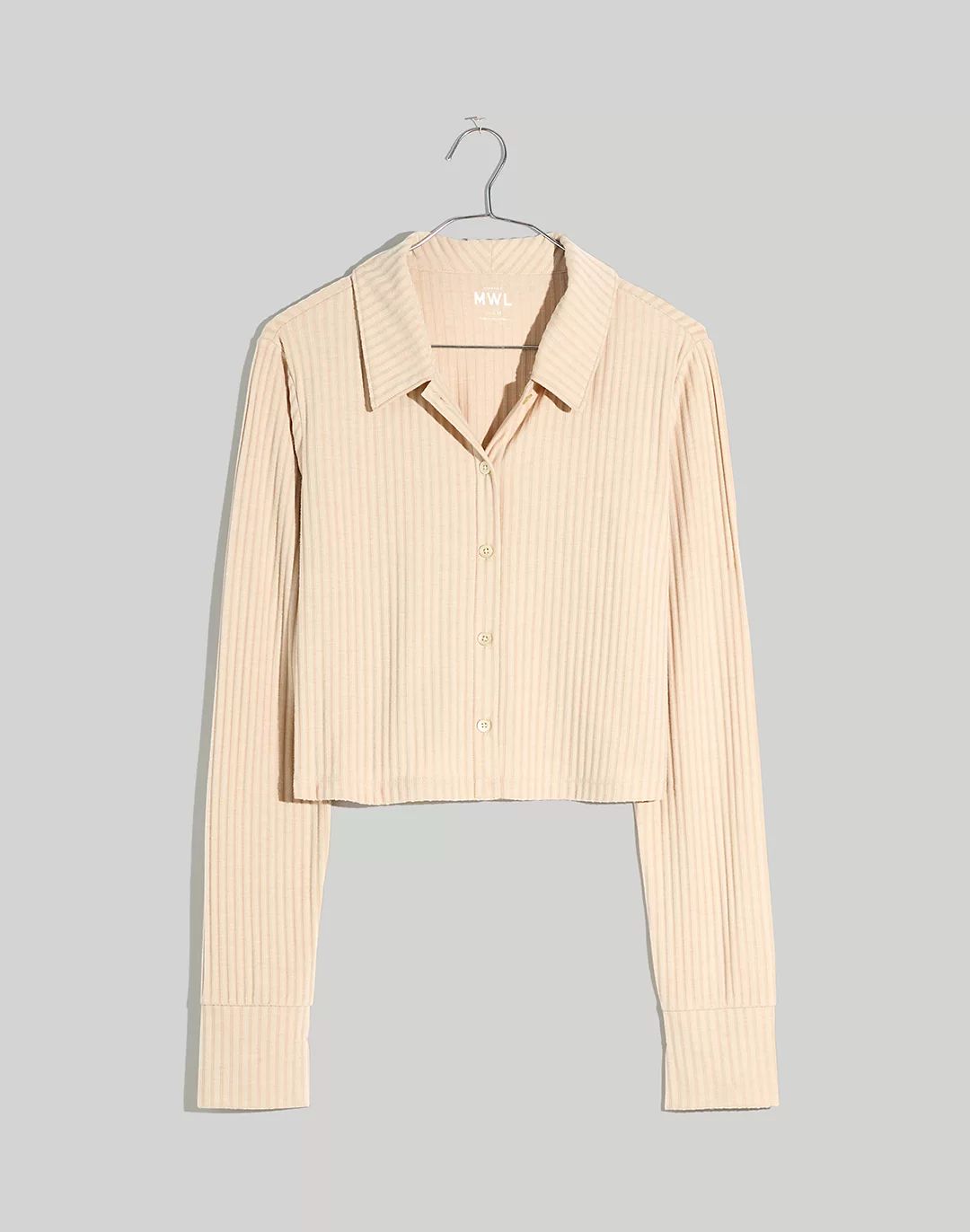 MWL Brushed Rib Cropped Cardigan Sweater | Madewell