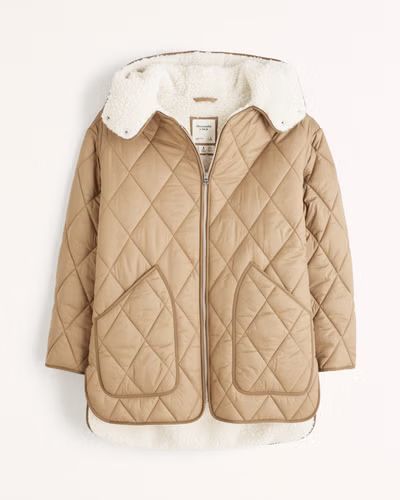 Women's Quilted Sherpa Liner Jacket | Women's Up To 50% Off Select Styles | Abercrombie.com | Abercrombie & Fitch (US)