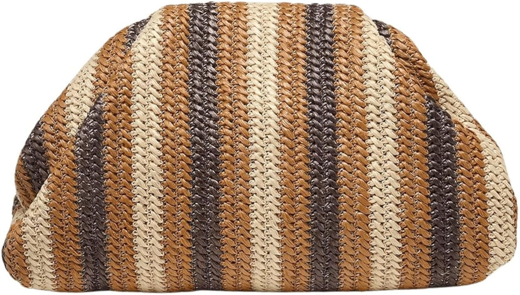 Verdusa Women's Straw Woven Clutch Handbags Striped Dumpling Clutch Purses | Amazon (US)