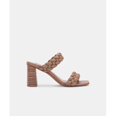Dolce Vita Paily Braided Detail Square Open Toe Chunky Heel Sandals Cafe Stella (7.5 Cafe Stella) | Walmart (US)