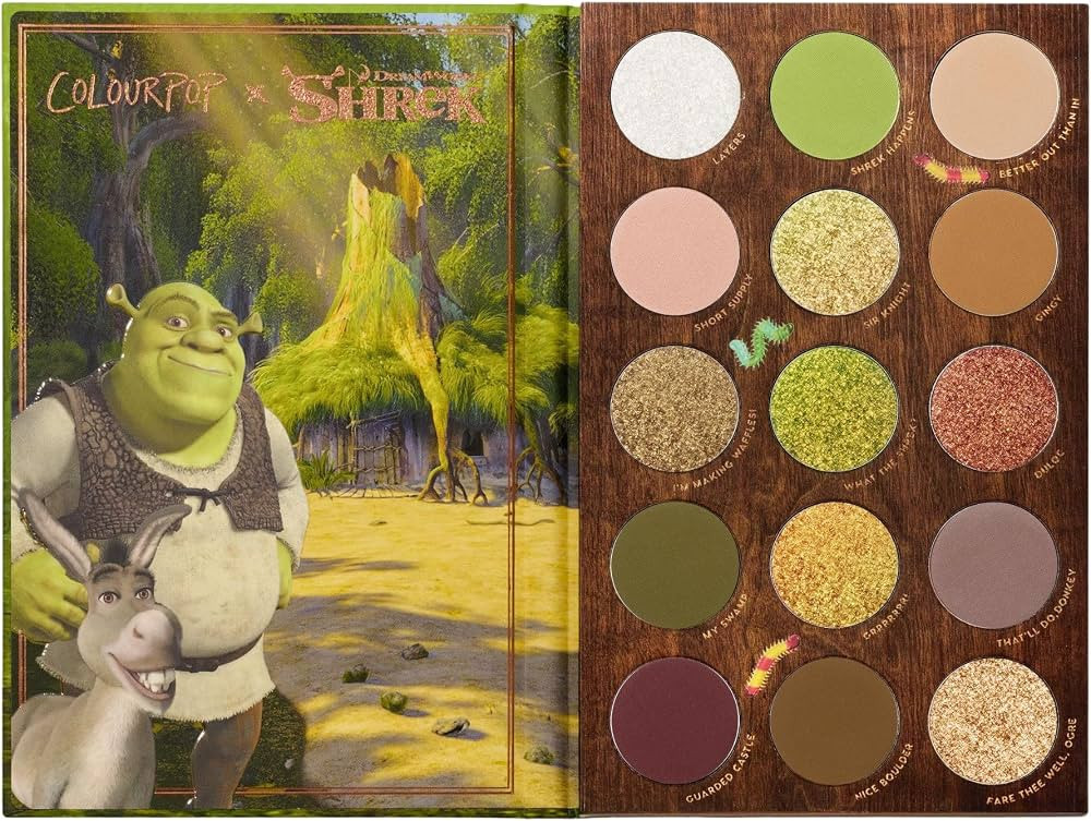 ColourPop x Shrek Eyeshadow Palette - Eye Makeup Palette with Matte, Metallic, Super Shock & Pear... | Amazon (US)