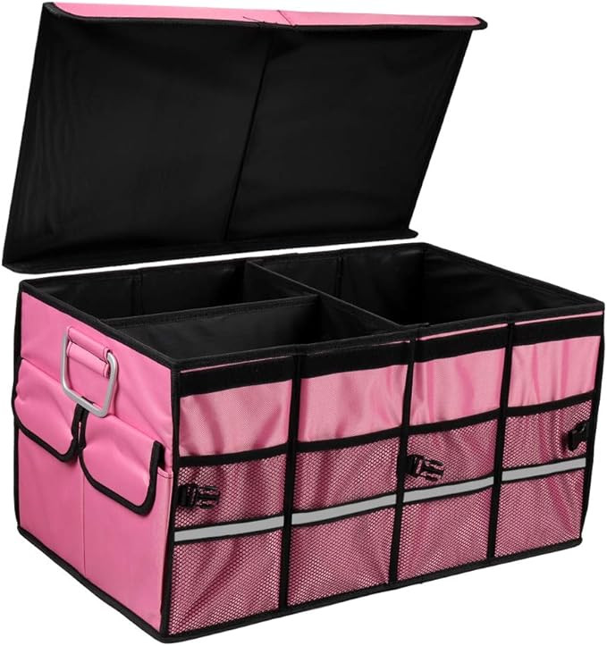 Amazon.com: TYSKL Car Trunk Organizer Collapsible Portable Multi Compartments Organizer with Non ... | Amazon (US)