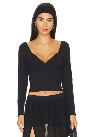 x Intimately FP Duo Corset Long Sleeve Cami In Black | Revolve Clothing (Global)