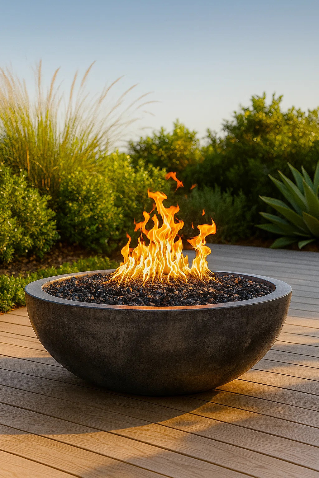 Brayden Studio® Azemina 48" Solid Concrete Gas Fire Pit & Reviews | Wayfair | Wayfair North America