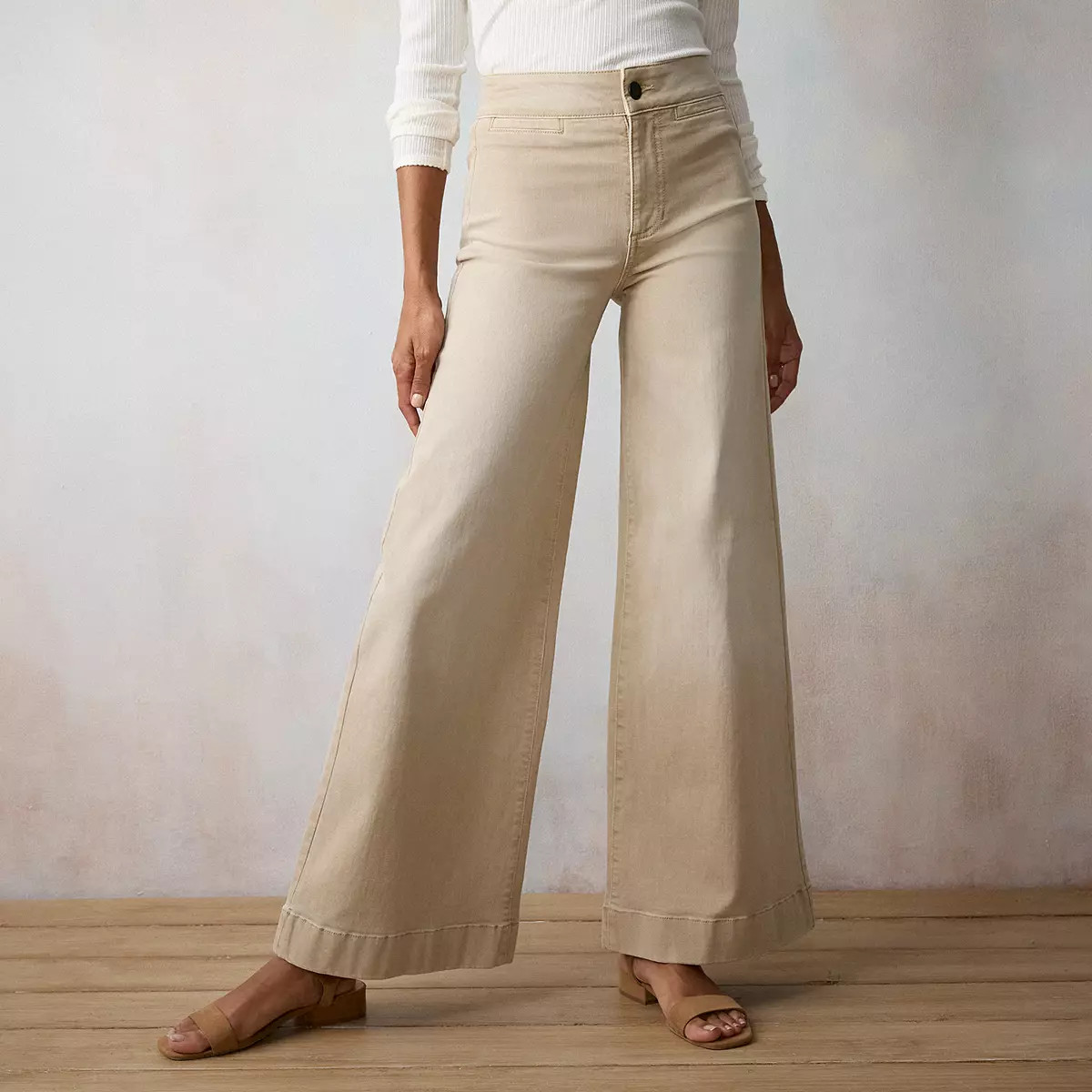 Women's LC Lauren Conrad Super High-Rise Palazzo Jeans | Kohl's