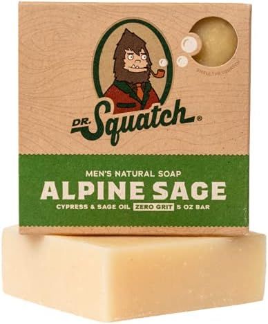 Dr. Squatch All Natural Bar Soap for Men with Zero Grit, Alpine Sage | Amazon (US)