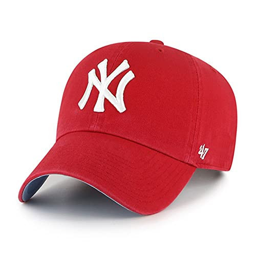 '47 New York Yankees Ballpark Clean Up Dad Hat Baseball Cap - Red/Blue Bottom, Red, White, Blue | Amazon (US)