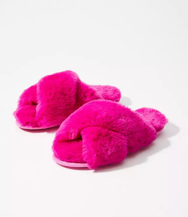 Faux Fur Slide Slippers | LOFT