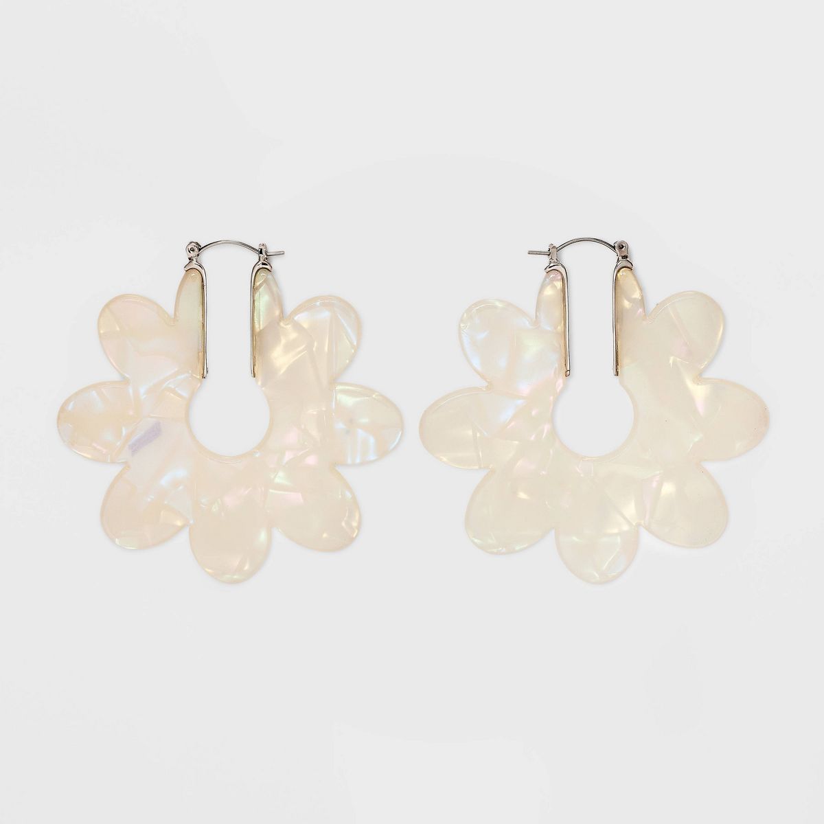 Flower Hoop Earrings - Wild Fable™ Pearl | Target