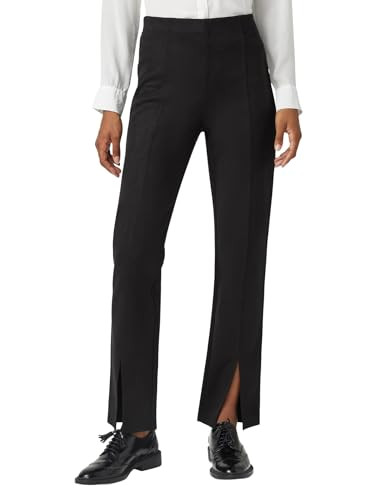 HUE Women's High Rise Suede Straight Legging, Black, Small | Amazon (US)