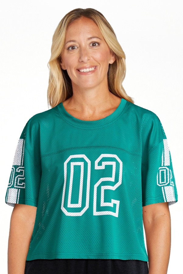 No Boundaries Mesh Cropped Varsity Tee, Women's | Walmart (US)