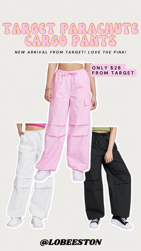 Target Parachute Cargo Pants!! The cutest $28 pants from Target. I LOVE the pink!

#LTKunder50