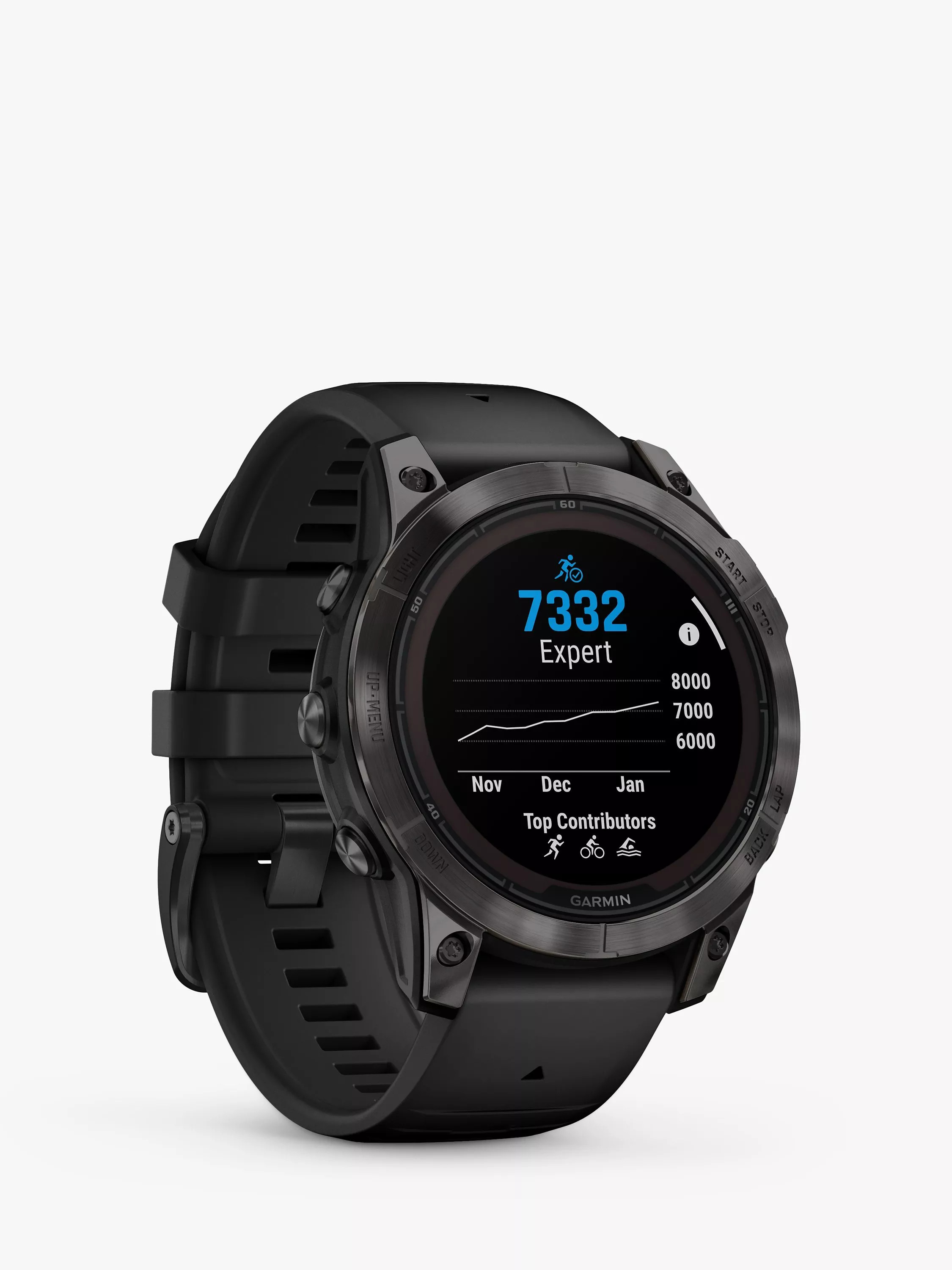 Garmin fēnix 7 Pro Sapphire Solar GPS, 47mm, Multisport Smartwatch, Grey/Black | John Lewis (UK)