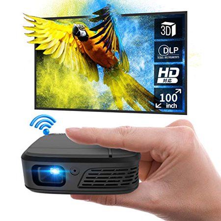 Pocket DLP Mini Projector 3D WiFi Full HD 1080P Supported Outdoor Movie Cinema Wireless Airplay Home | Walmart (US)