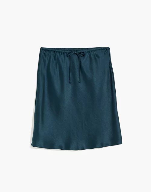 Drawstring Mini Slip Skirt | Madewell