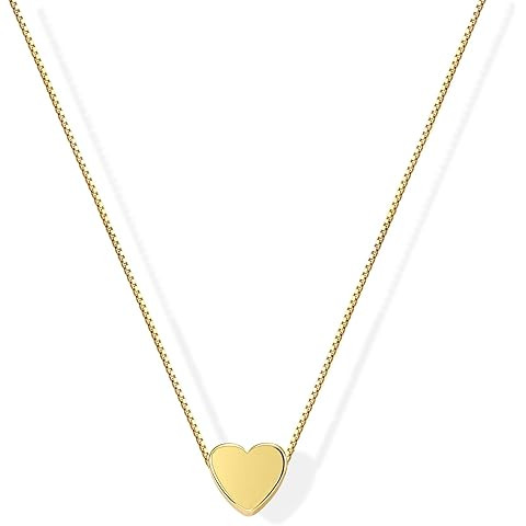 Zeffy Dainty Gold Heart Necklace for Women Trendy 14K Gold/Silver Plate Cute Heart Pendant Choker... | Amazon (US)