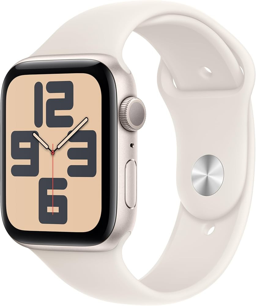 Apple Watch SE (2nd Gen) [GPS 44mm] Smartwatch with Starlight Aluminum Case with Starlight Sport ... | Amazon (US)