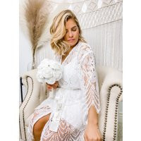 Personalized Lace Bridal Robe Xxl Boho | Etsy (US)