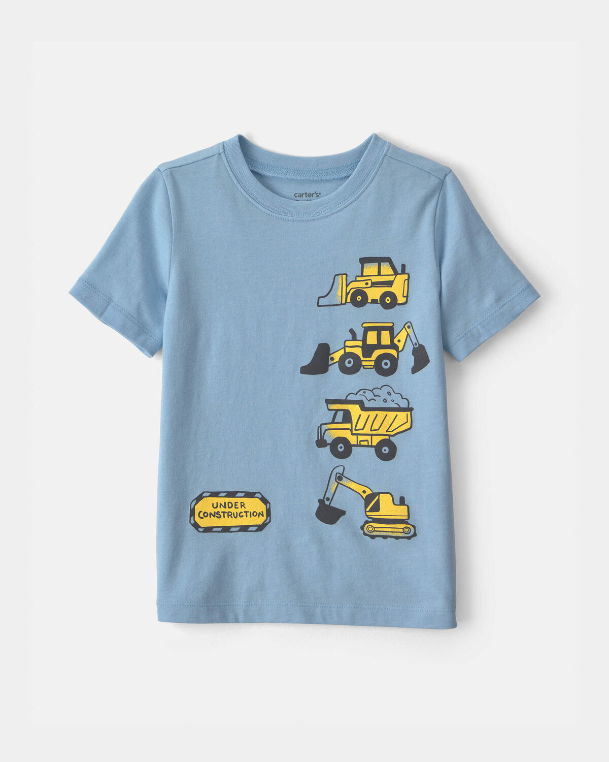 Toddler Boy Construction Graphic Tee - Blue | Carter's Inc