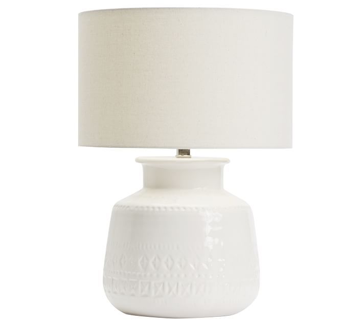 Emma Ceramic Round Table Lamp | Pottery Barn (US)