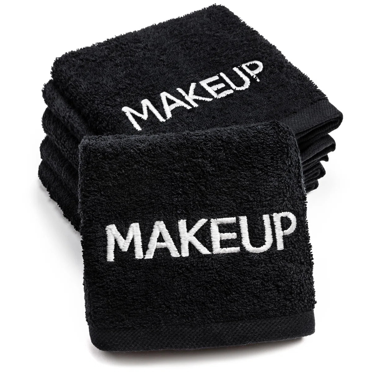 Corcino Premium Black Makeup Remover Towels | 100% Cotton, Washcloths Set (Set of 6) | Wayfair North America