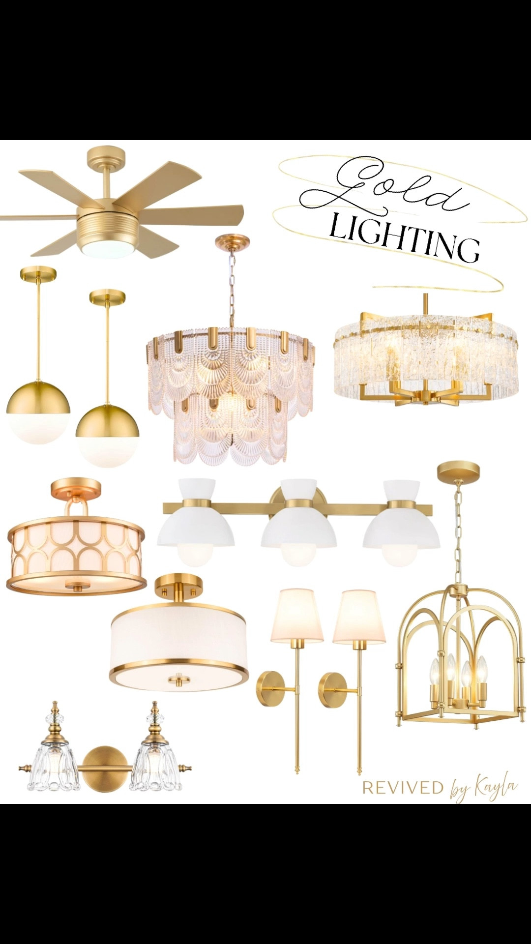 Round up of my current favorite gold lighting! ⭐️✨

#homedecor #homedesign #lighting #lightfixtures #golddecor #goldlights #goldchandelier #goldlightfixture #modernhome #moderndecor #roomdesign #bathroomlight #kitchenlight #goldfan #bedroomlight #pendantlights #vanitylighting #lights

#LTKFindsUnder100 #LTKHome #LTKFindsUnder50