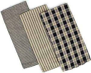 Rustic Covenant Woven Cotton Farmhouse Kitchen Tea Towels, 22 inches x 13 inches, Set of 3, Anti... | Amazon (US)