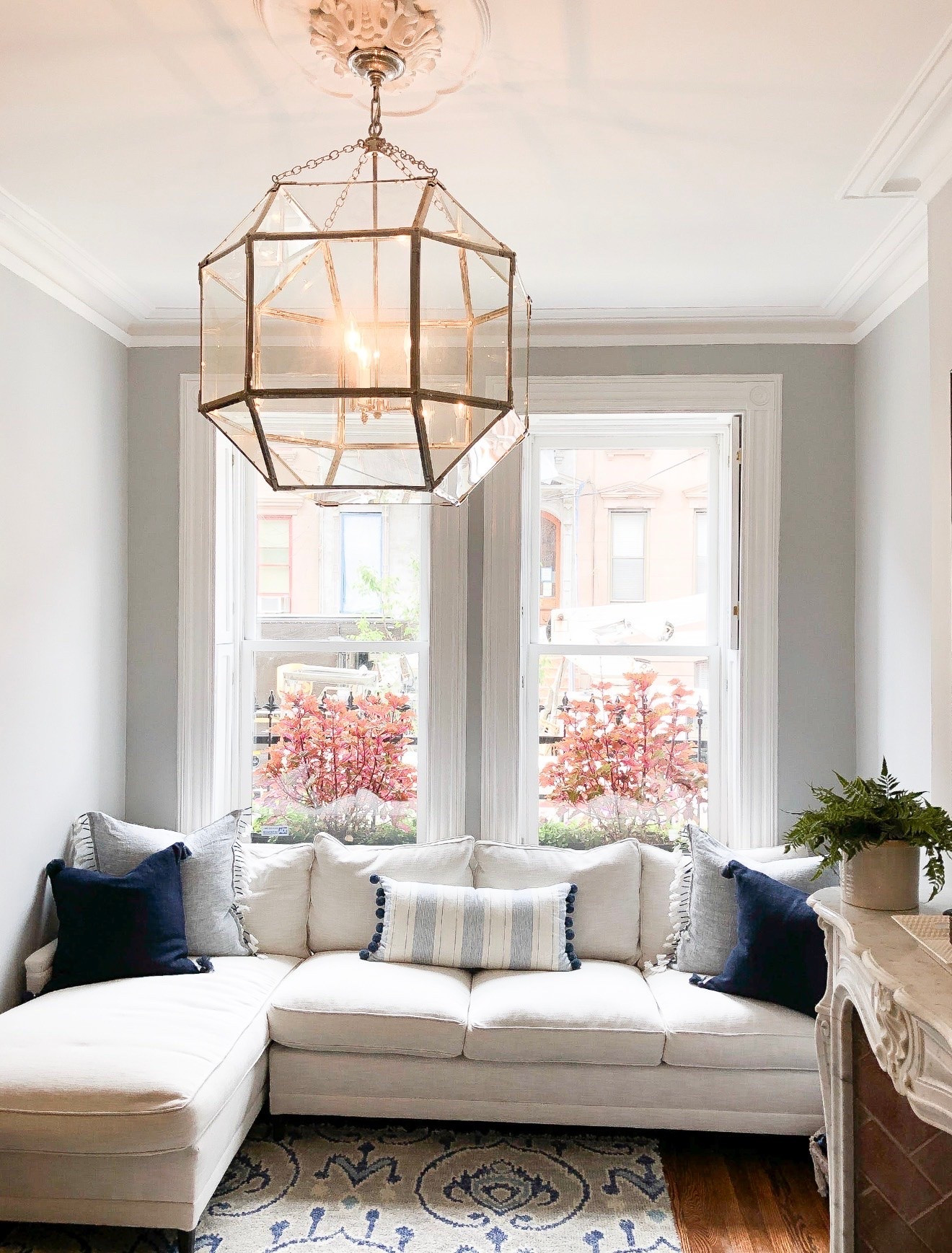 A statement light fixture can completely change the feel of a room, and this lantern pendant does exactly that. I love how its timeless silhouette adds character and architectural interest while complementing the traditional details throughout the space. It serves as both a light source and a focal point, which is why lighting is always one of my favorite design investments.

statement lighting, lantern pendant, living room lighting, home decor, interior design, lighting inspiration, traditional home, coastal interiors, living room design, timeless design, girlonthehudson

#LTKHome #LTKSeasonal