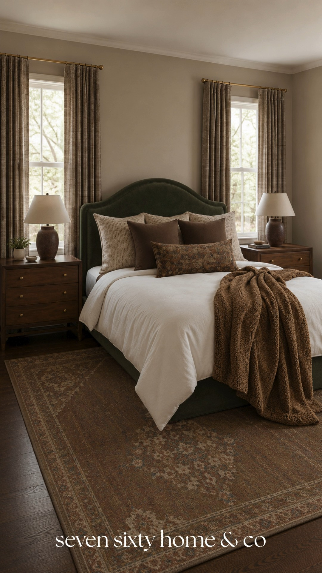 Looking for cozy bedroom inspiration? This layered rustic bedroom combines classic furniture, warm textures, and neutral bedding for a collected look that never goes out of style. 

 #LTKHome