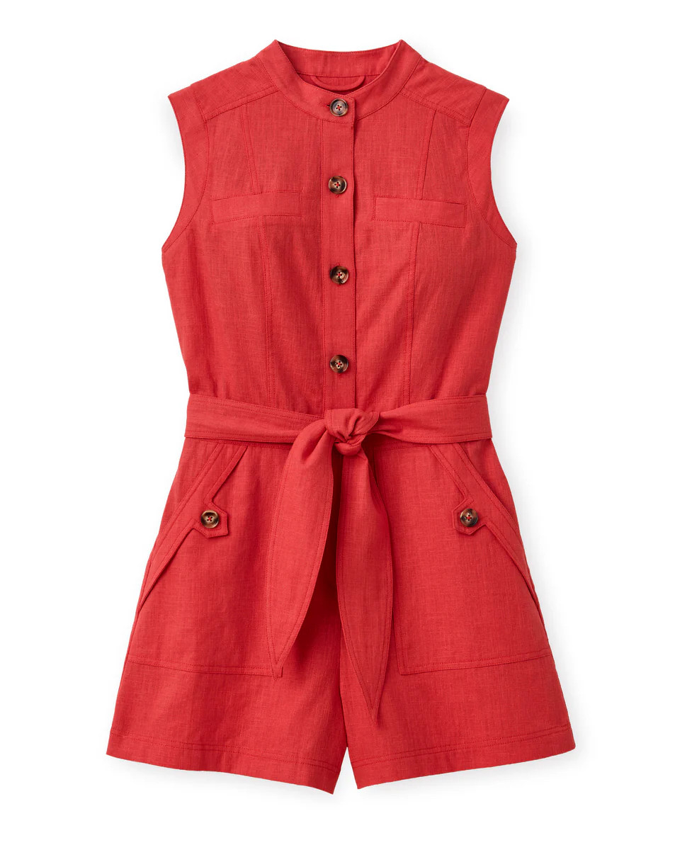 SU26 Rachel Sleeveless Romper-Poppy | Cartolina