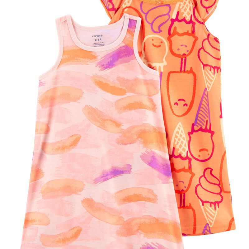 Kid 2-Pack Ice Cream Nightgowns | Carter's