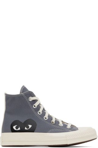 Comme des Garçons Play - Gray Converse Edition Half Heart Chuck 70 Sneakers | SSENSE