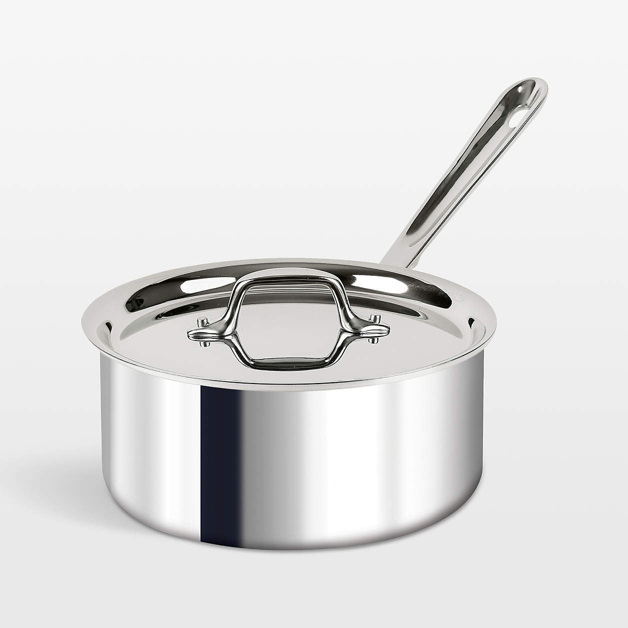 All-Clad D3 Stainless Steel 3-Qt. Saucepan with Lid + Reviews | Crate & Barrel | Crate & Barrel