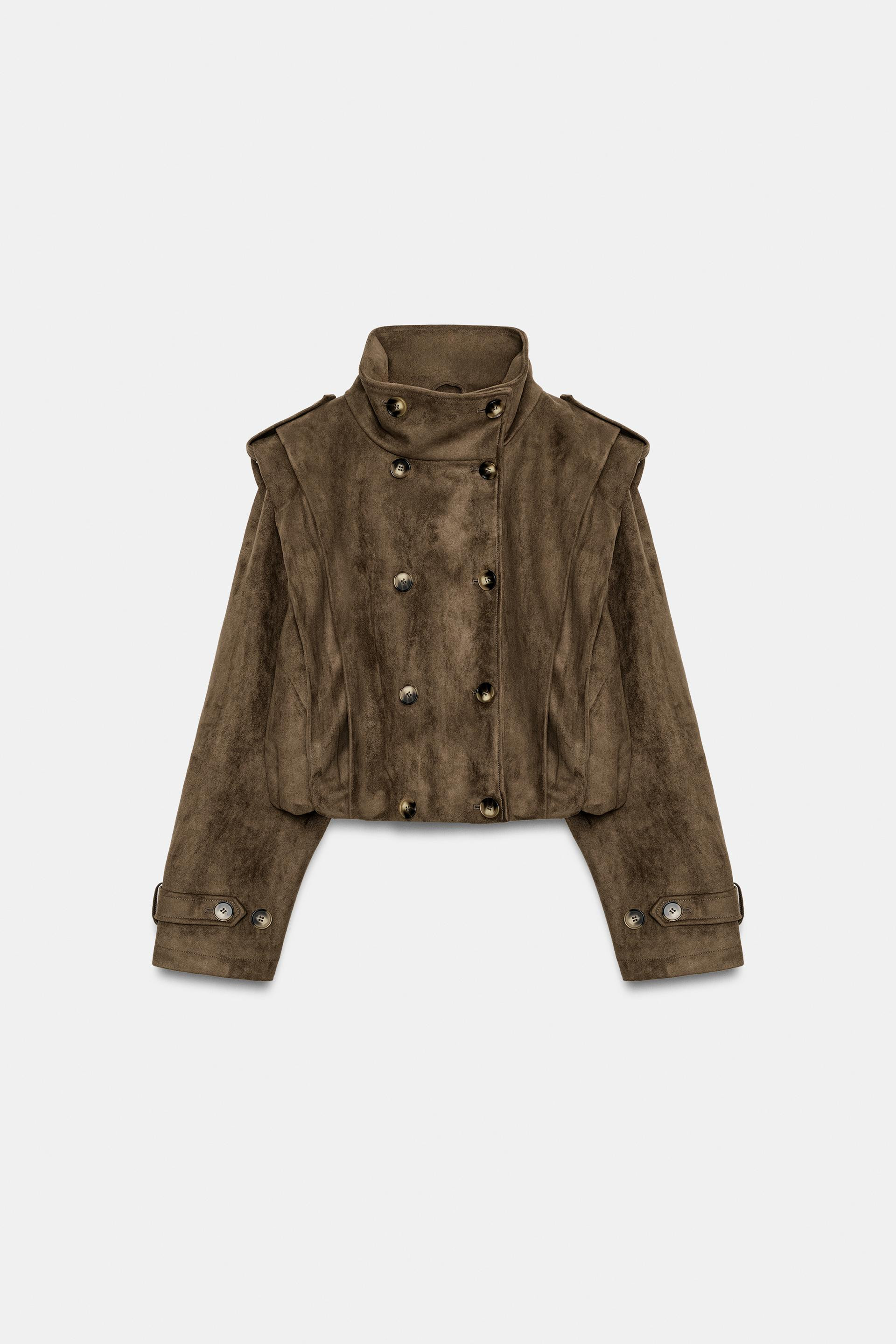 Zara - Short Pleated Trench Coat - Sand - Xl - Woman | Zara UK