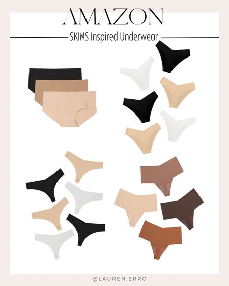 Skims inspired underwear on Amazon!
.
.
.
Skims dupes, skims dupe, underwear, panties, briefs, pants, hipster, thong

#LTKmidsize #LTKfindsunder50 #LTKstyletip