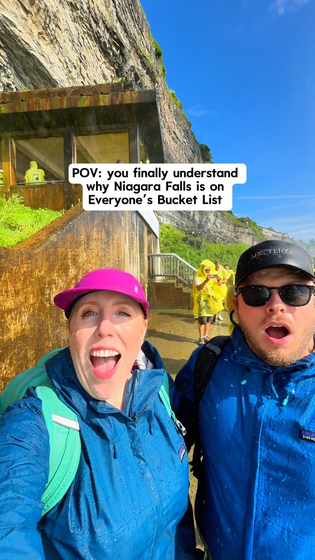 This view actually took our breath away… 😲🥹👇

💜Follow @KatieOSheaAway for all the specific details you need to plan your dream trips!

📍Niagara Falls, Ontario - Journey Behind the Falls

This spot puts you so close to the Horseshoe Falls that you can feel the roar of the water! Just be prepared to get drenched! It’s loud, powerful, and totally surreal - even more incredible in person and so cool to see the falls from below and even BEHIND the falls on this journey!

💡What to know before you go: ✔️ Journey Beneath the Falls is on the Canadian side 🇨🇦 ✔️ Open year-round - but summer gives the best misty views ☀️ ✔️ Admission includes access to tunnels + outdoor observation deck ✔️ You’ll get WET - they give you a poncho, but waterproof your gear! We brought our @Patagonia rain gear and it was THE MOVE! ✔️ Pair it with a boat tour for a full water experience 🚢 ✔️ Arrive early or go later in the day to avoid peak crowds ✔️ Don’t skip the nearby Niagara Parks attractions - gorgeous gardens and epic views

💬 Comment 🌈 if Niagara Falls just jumped onto your bucket list! 💧
 📌 Save and share with someone you want to visit with!
 💬 Comment “HIKE” for our Free Hiking & Adventure Essentials Checklist + Gear Guide, which includes our fave waterproof gear! 🥾☔️

💜Follow @KatieOSheaAway to turn your bucket list into reality!
 💬 Comment “SHOP” to shop this video!

#NiagaraFalls #BucketListTravel #CanadaTravel #ExploreCanada #PowerOfNature #travelcanada #destinationontario #niagaraparks #travelcouple 


#LTKActive #LTKTravel #LTKMens