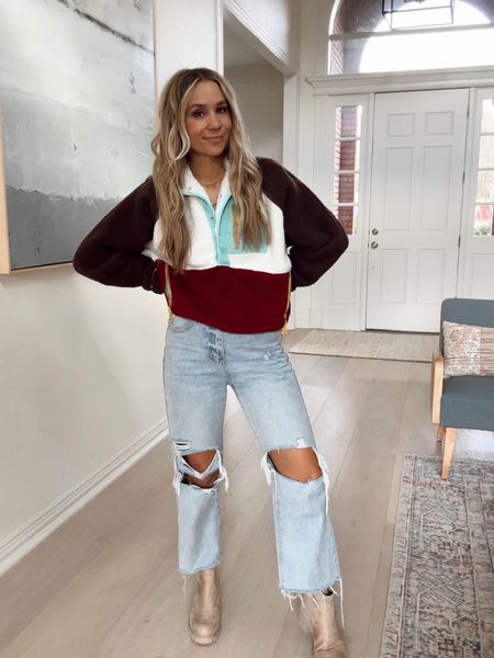 Free People Lookalike for WAY less 

$44 😱🔗 — size s / tts ; I love all of the color combo options 

Jeans 👖: some of my all time favorite Amazon jeans- I ordered my tts 

Chelsea Boots: Madden lookalike for less- order your tts 

#LTKstyletip #LTKshoecrush #LTKworkwear