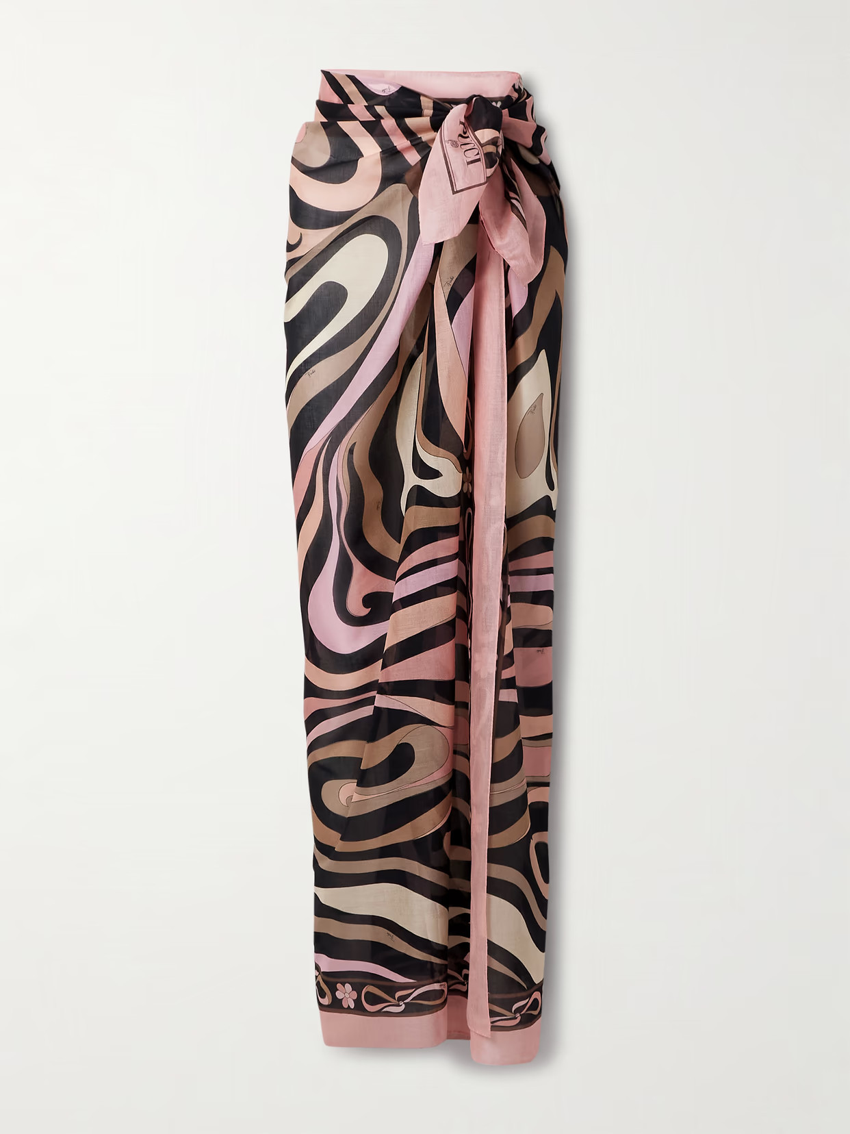 PUCCI - Printed Cotton-voile Pareo - Pink | NET-A-PORTER (US)