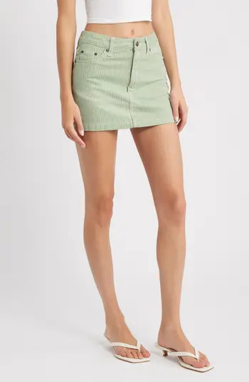 Stripe Denim Miniskirt | Nordstrom
