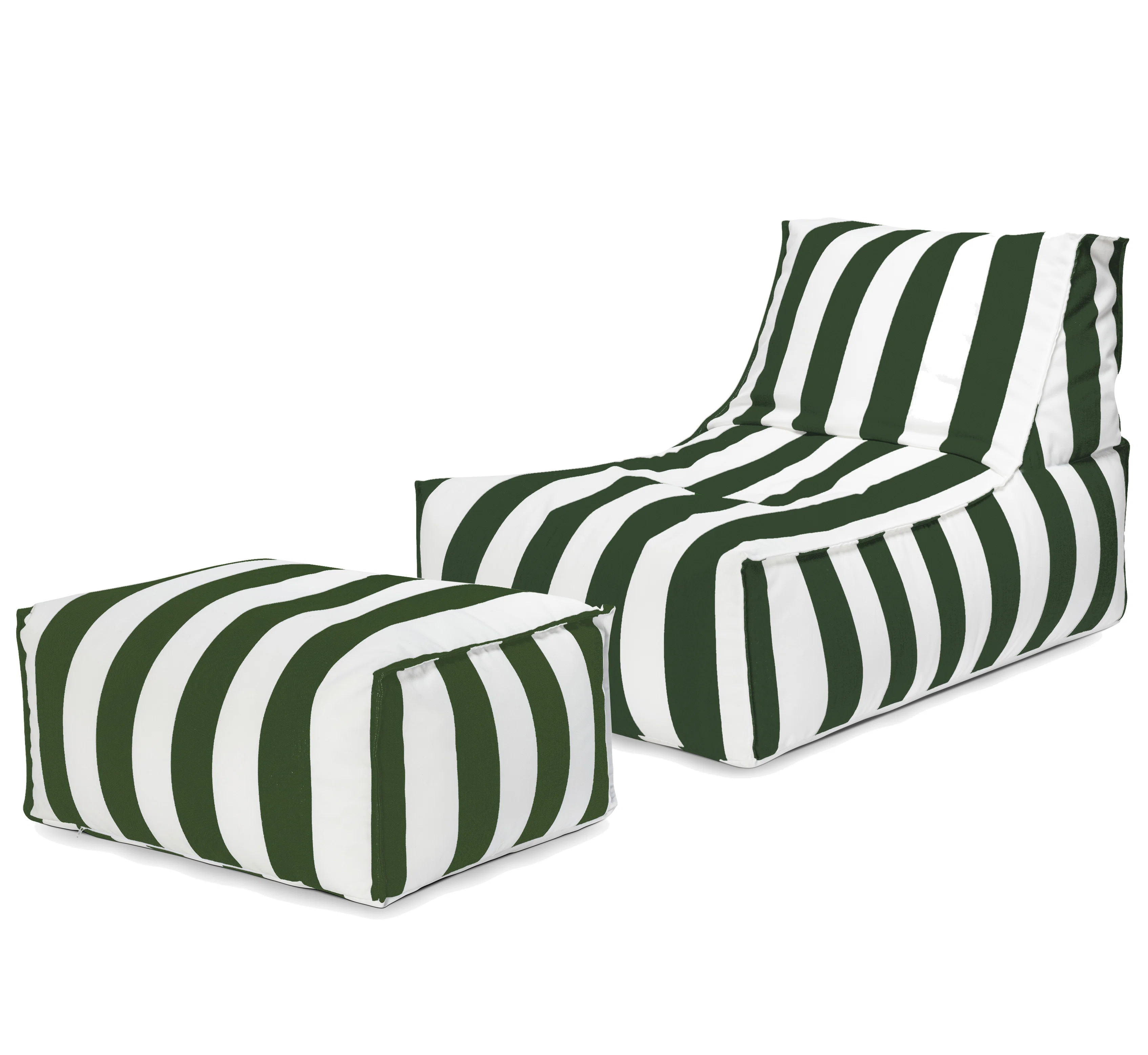 Santorin 2-Piece Outdoor Bean Bag Lounge Chair & Ottoman | Wayfair North America