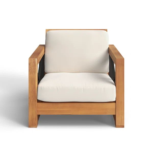 Vella Teak Patio Chair with Cushions | Wayfair North America