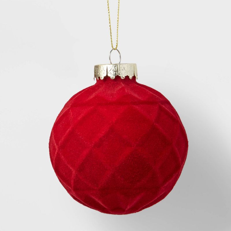 Flocked Plastic Ball Christmas Tree Ornament - Wondershop™ | Target