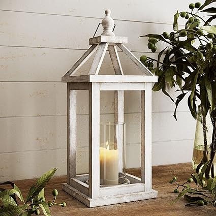 Barnyard Designs Wood Lantern Decor, Rustic Decor Candle Lantern, Outdoor Lanterns Farmhouse Cand... | Amazon (US)