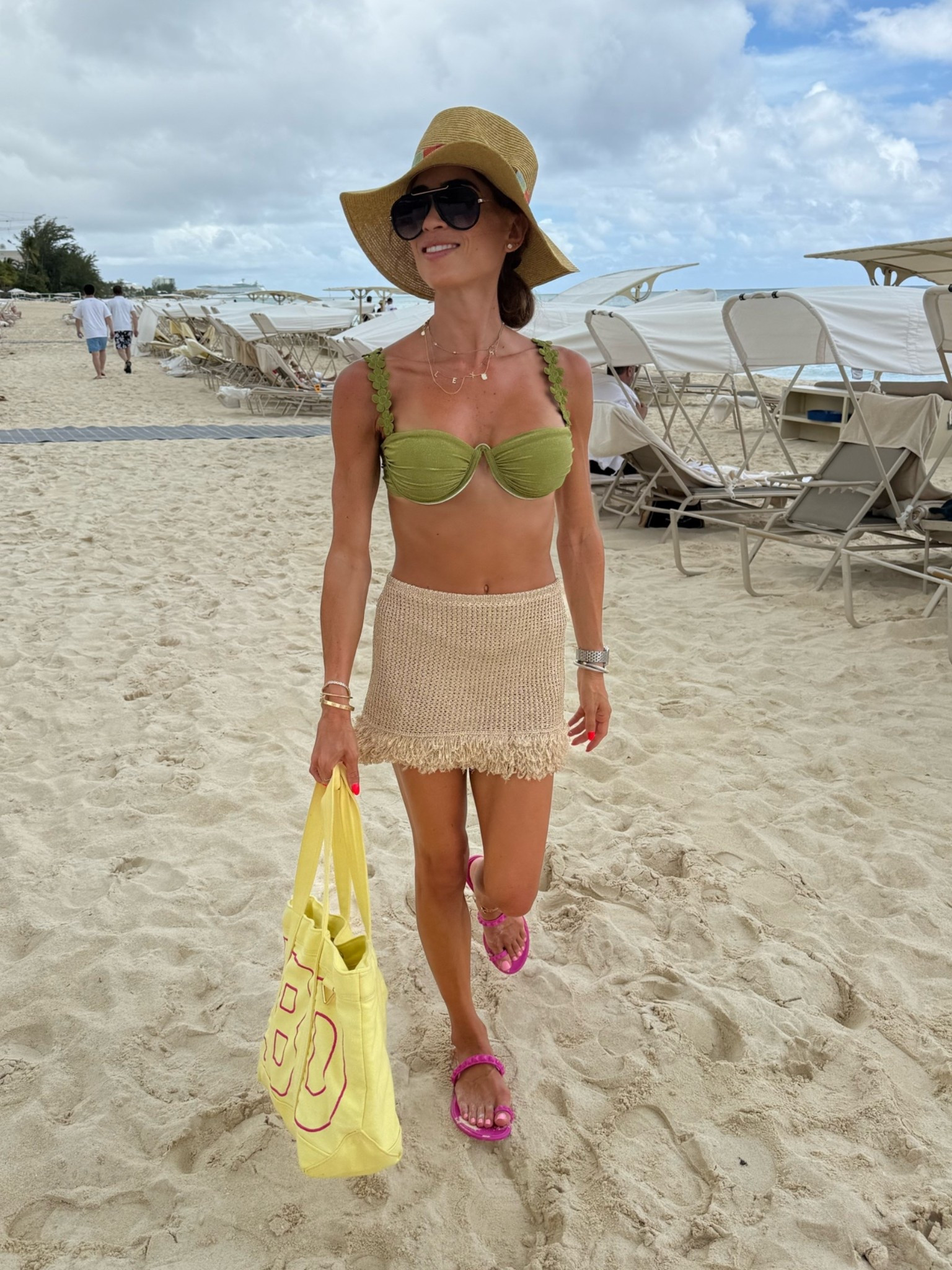 A fun beach day outfit idea affordable bikini with fringe coverup skirt

#LTKSwim #LTKPetite
