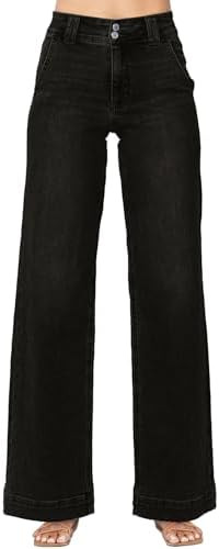 Astylish Women's High Waisted Wide Leg Straight Jeans | Amazon (US)