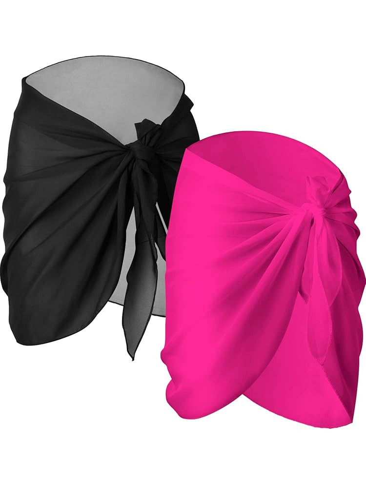 2 Pieces Sarong Coverups for Women Bathing Suit Wrap Swimsuit Skirt Beach Bikini Cover up Swimwea... | Amazon (US)