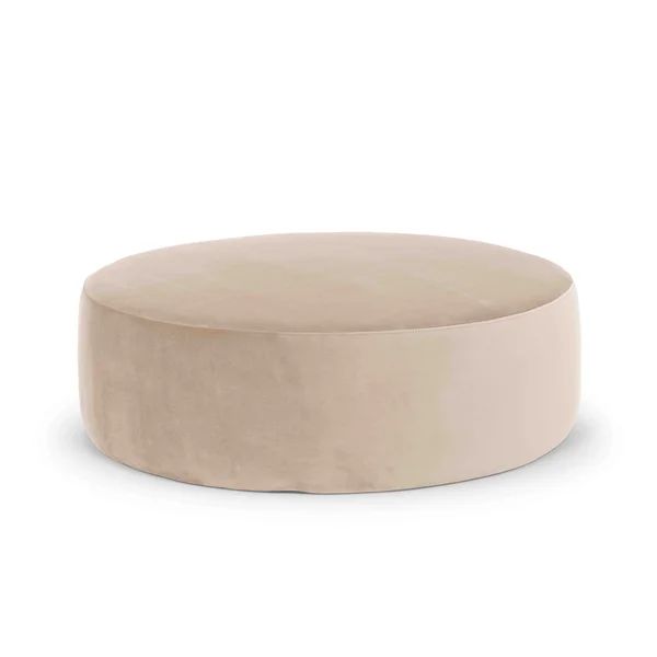 Kacie 37.8" Wide Velvet Round Standard Ottoman | Wayfair North America