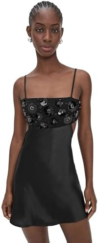 Bailey Rose Women's Black Embellished Mini Dress | Amazon (US)