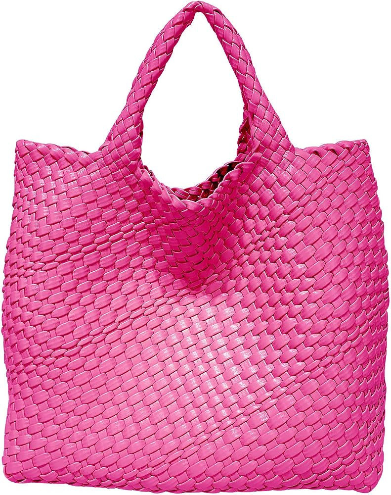 Fashion Woven Bag Shopper Bag Travel Handbags and Purses Women Tote Bag Large Capacity Shoulder B... | Amazon (US)