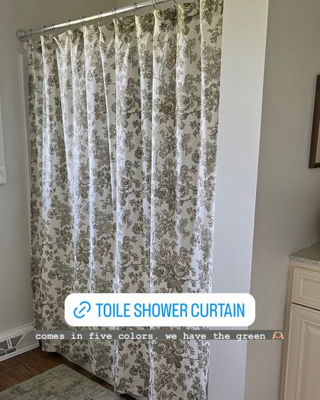 floral shower curtain , toile shower curtain , green shower curtain 

#LTKHome